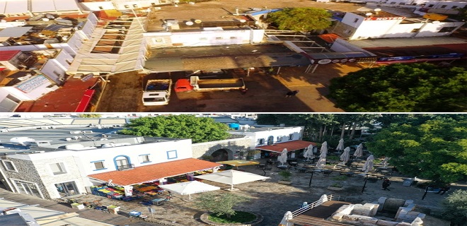 BODRUM GIDA ÇARŞISI ÖZGÜN YAPISIYLA HİZMET VERİYOR