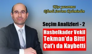Yazar: Sarı’nın Kaleminden Hasbelkader Vekil Tekman’da Bitti.